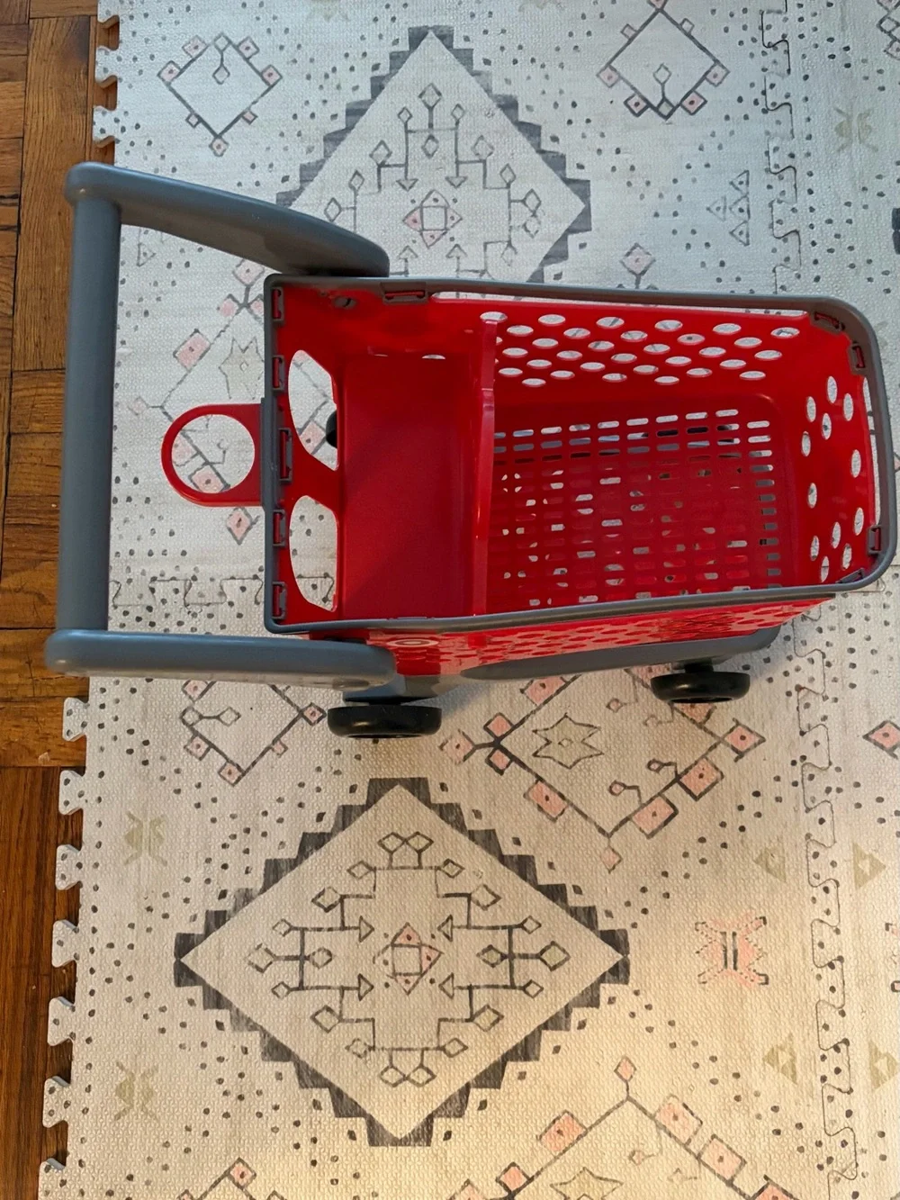 Target Red and Gray Kids Play Shopping Cart